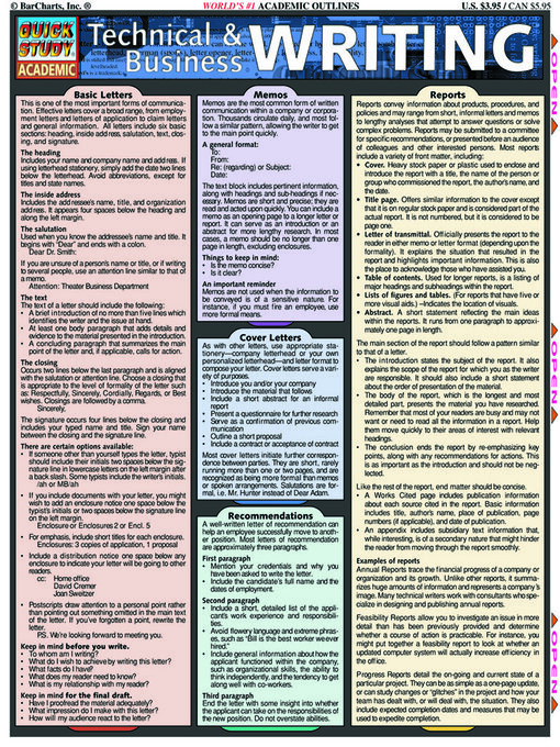 Title details for Technical & Business Writing by BarCharts Publishing, Inc. - Available